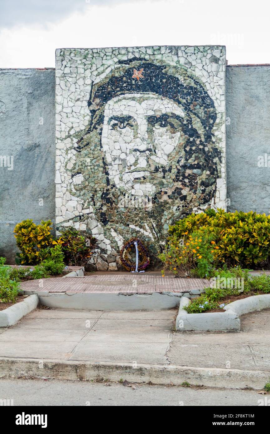 Che Guevara mosaici murale a Matanzas, Cuba Foto Stock