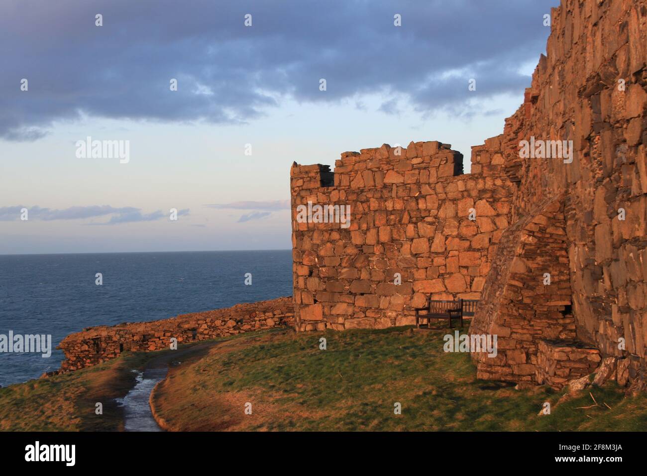 Peel Castello Isola di Man Foto Stock