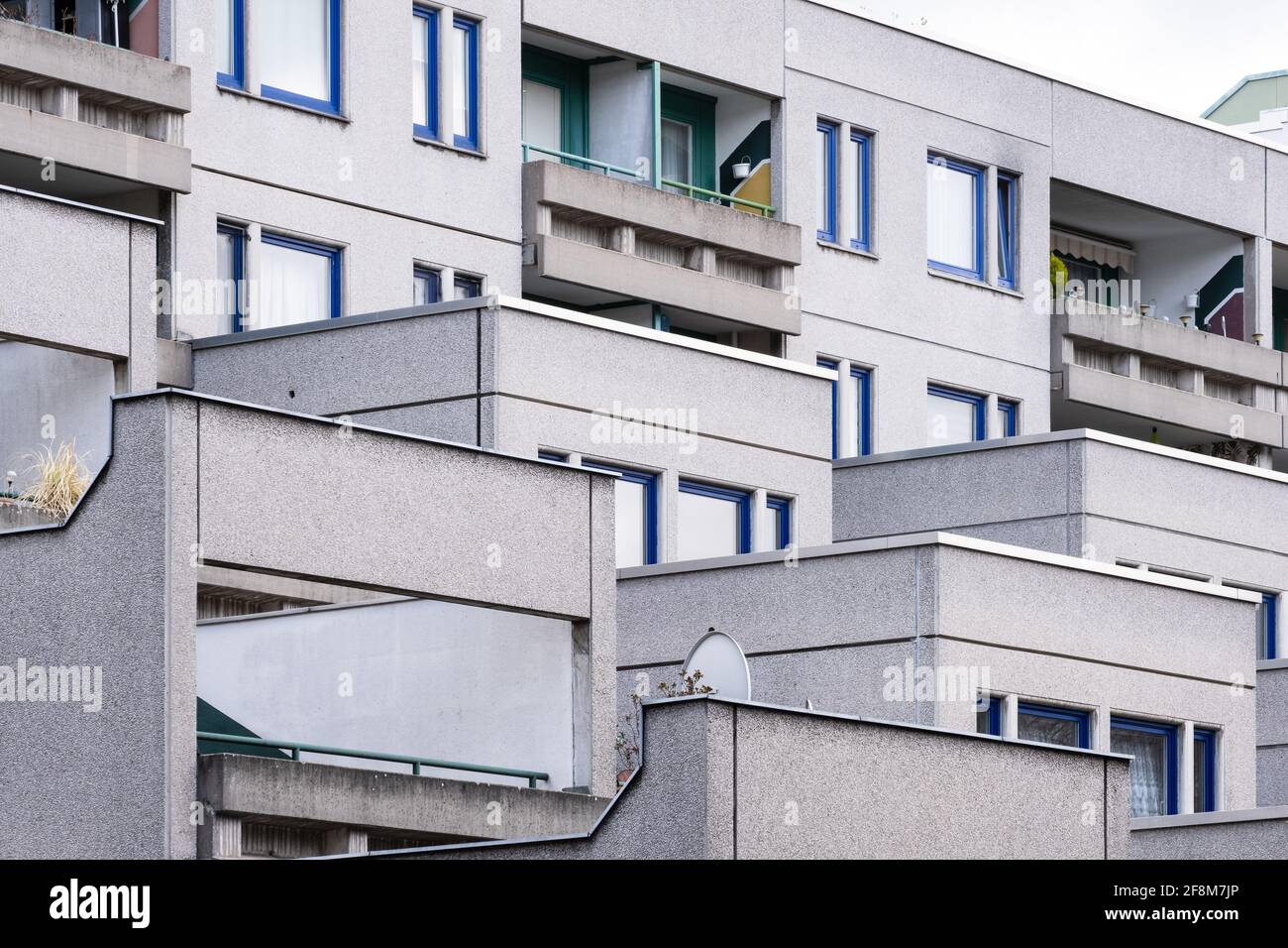 Schöneberger Terrassen, Berlino, alloggi sociali 1970 Foto Stock