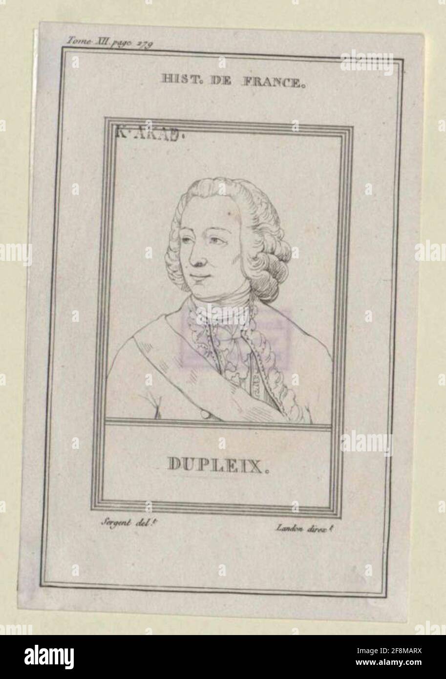 Dupleix, Joseph Francois Marchese . Foto Stock