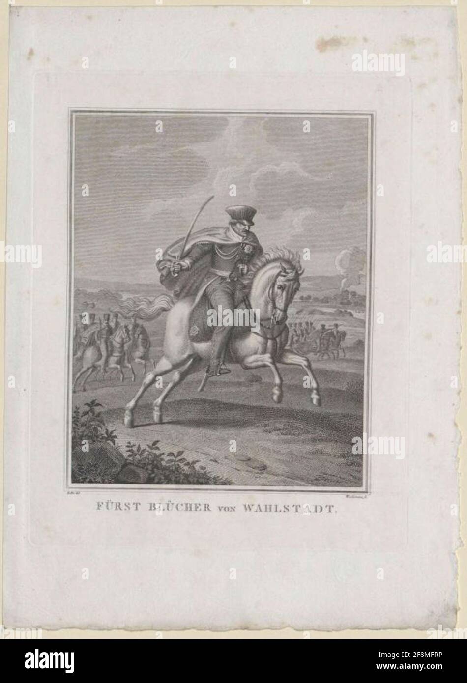 Blücher, Gebhard Lecture Law Eraser: Wachsmann, Antonaufner: Kolbe, Carl Wilhelm (il Vecchio) Dating: 1780/1810 Foto Stock