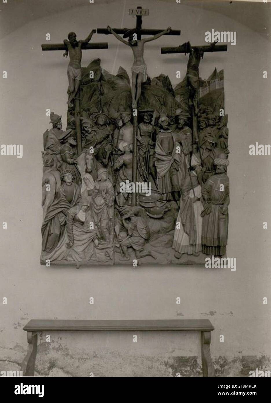 PEN handed: Sculture gotiche in legno nel Kreuzgesang. . Foto Stock