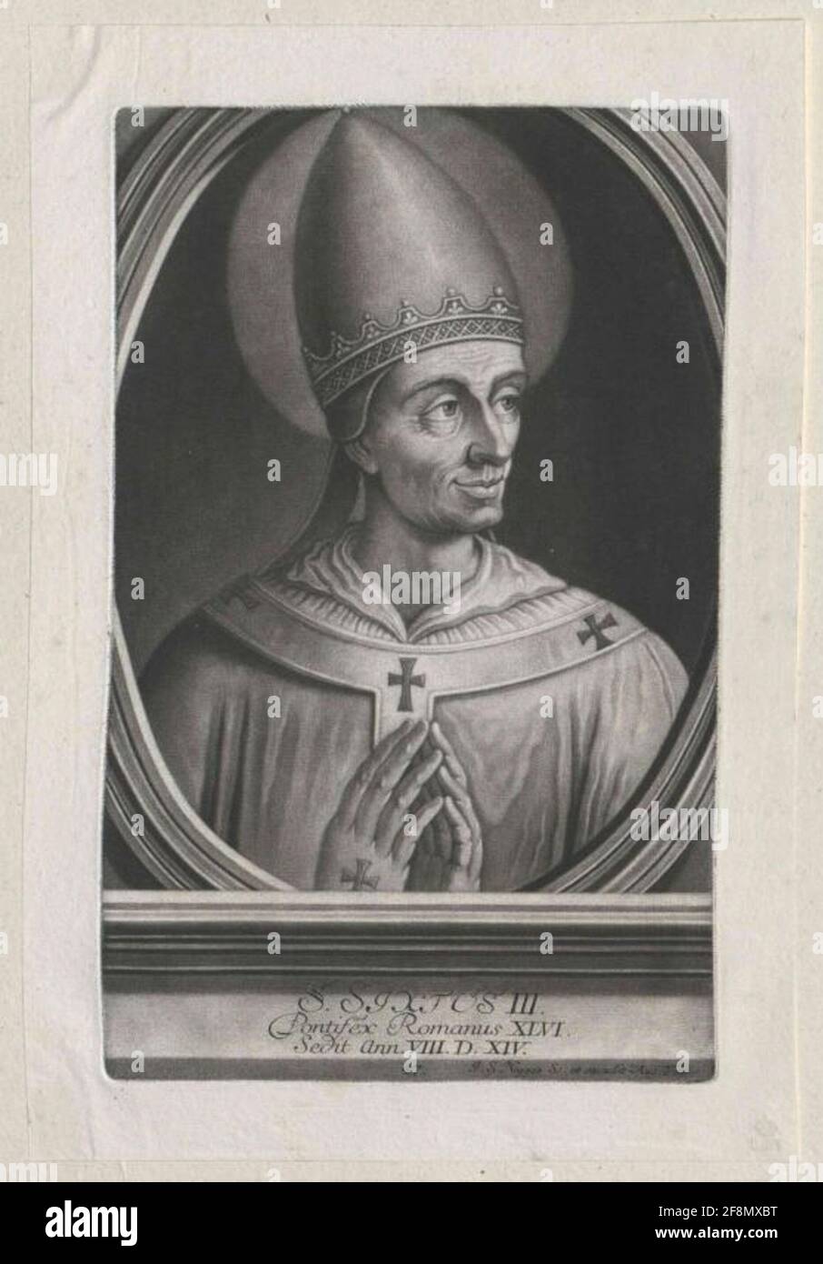 Sisto III, papà . Foto Stock