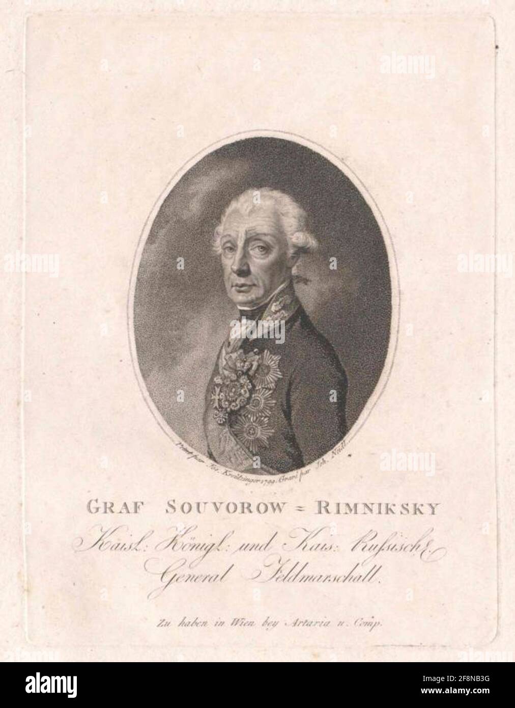 Suworow-Rymnikskij, Aleksandr Prince Pittore: Kreutzinger, Josephel: Neidl, Johann Josephverlag: Artaria & Co.verlaysort: Vienna Foto Stock