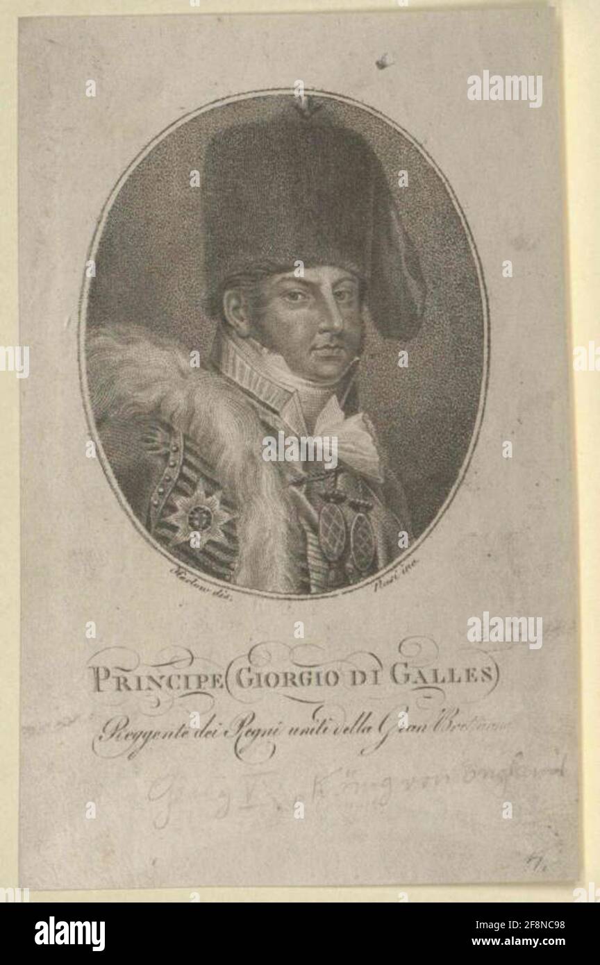 Georg IV, re d'Inghilterra. Foto Stock