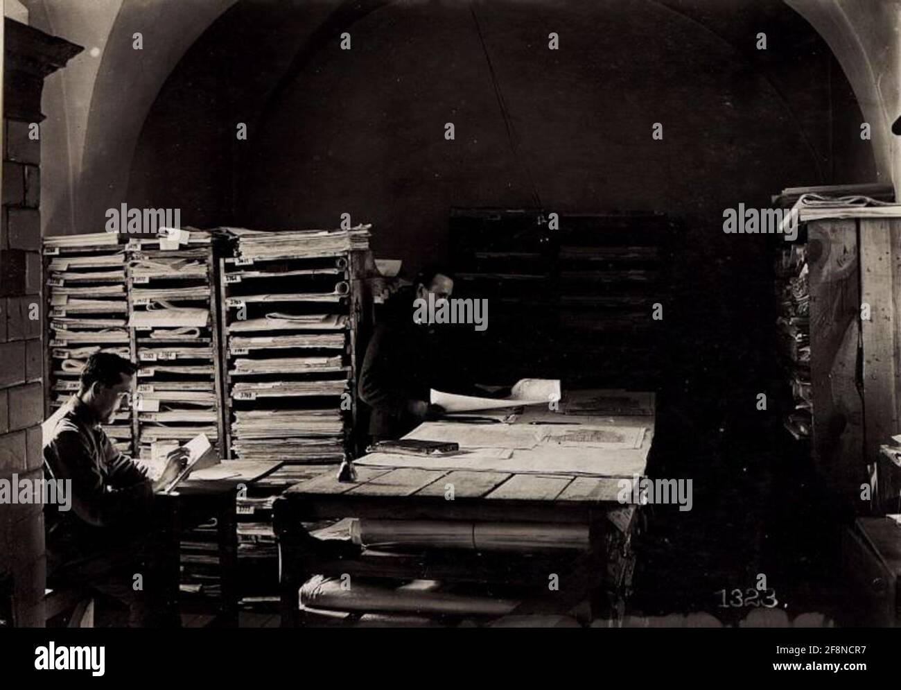 Vladimir-Wolynskij: Sala da taglio per carte. (12 / III.1918.). Foto Stock