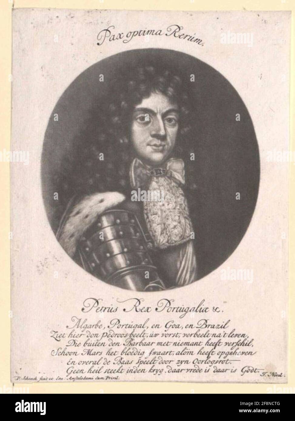 Peter II, King of Portugal Editore: Schenk, Pieter (1646) Schabürstler: Schenk, Pieter (1646) Dating: 1657/1706 editore: Amsterdam Foto Stock