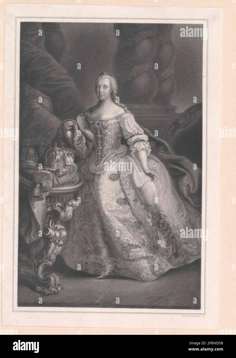 Maria Theresia, Imperatrice Romana-tedesca di Johannes Sonnenleiter Foto Stock