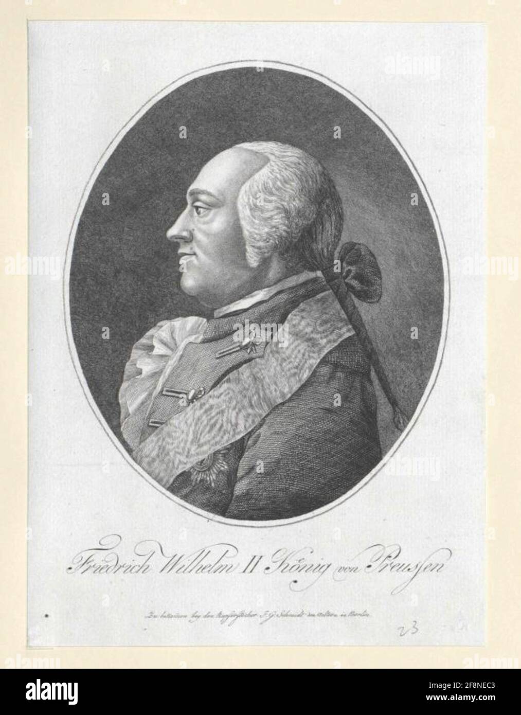 Friedrich Guglielmo II, Re di Prussia. Foto Stock