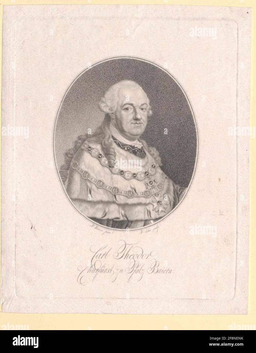 Karl Theodor, Elettore di Baviera Eraser: John, FriedrichDaterung: 1784/1843 Foto Stock