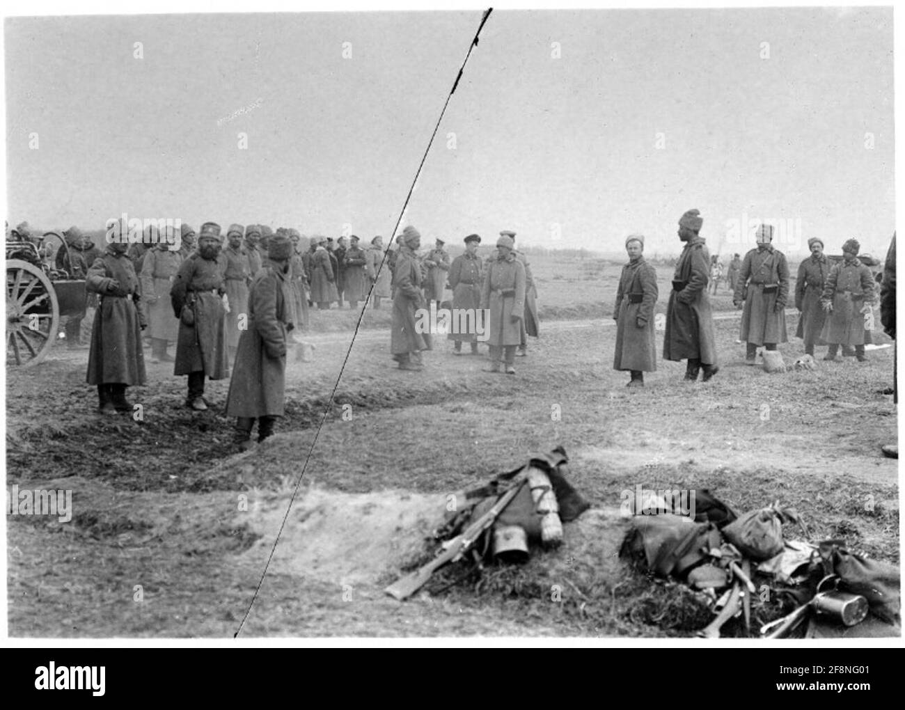Truppe russe che riposano forse vicino a Stryj, Galizia; fotografo: Fotografo russo. Foto Stock