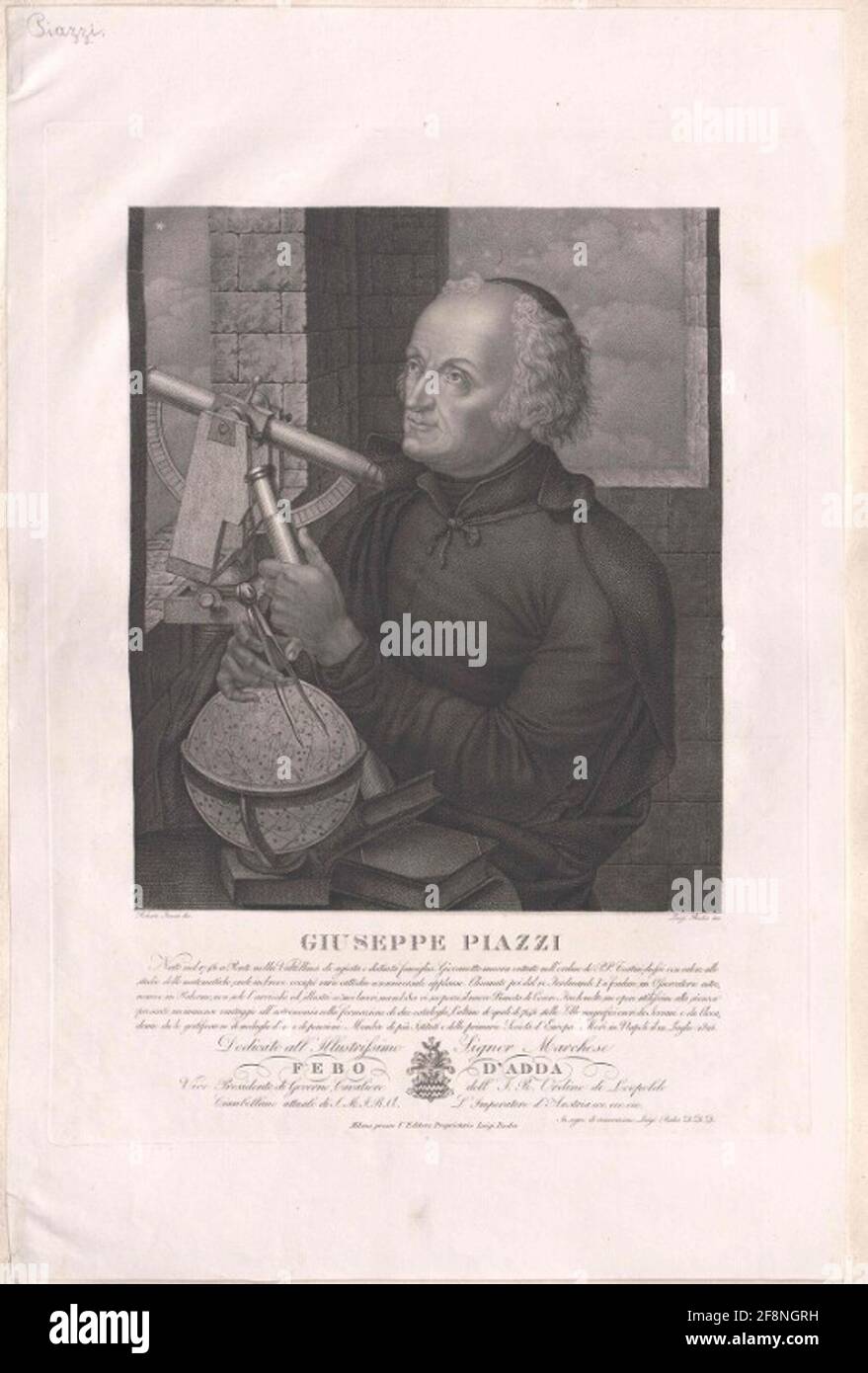 Piazzi, Giuseppe. Foto Stock