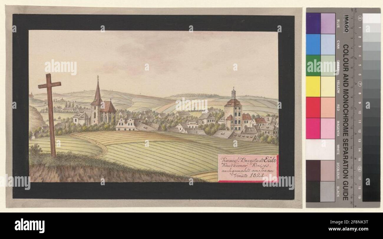 Koenigl. Bergstadt Owl, cerchio di Kauřzimer di Joann venuto 1821. Foto Stock