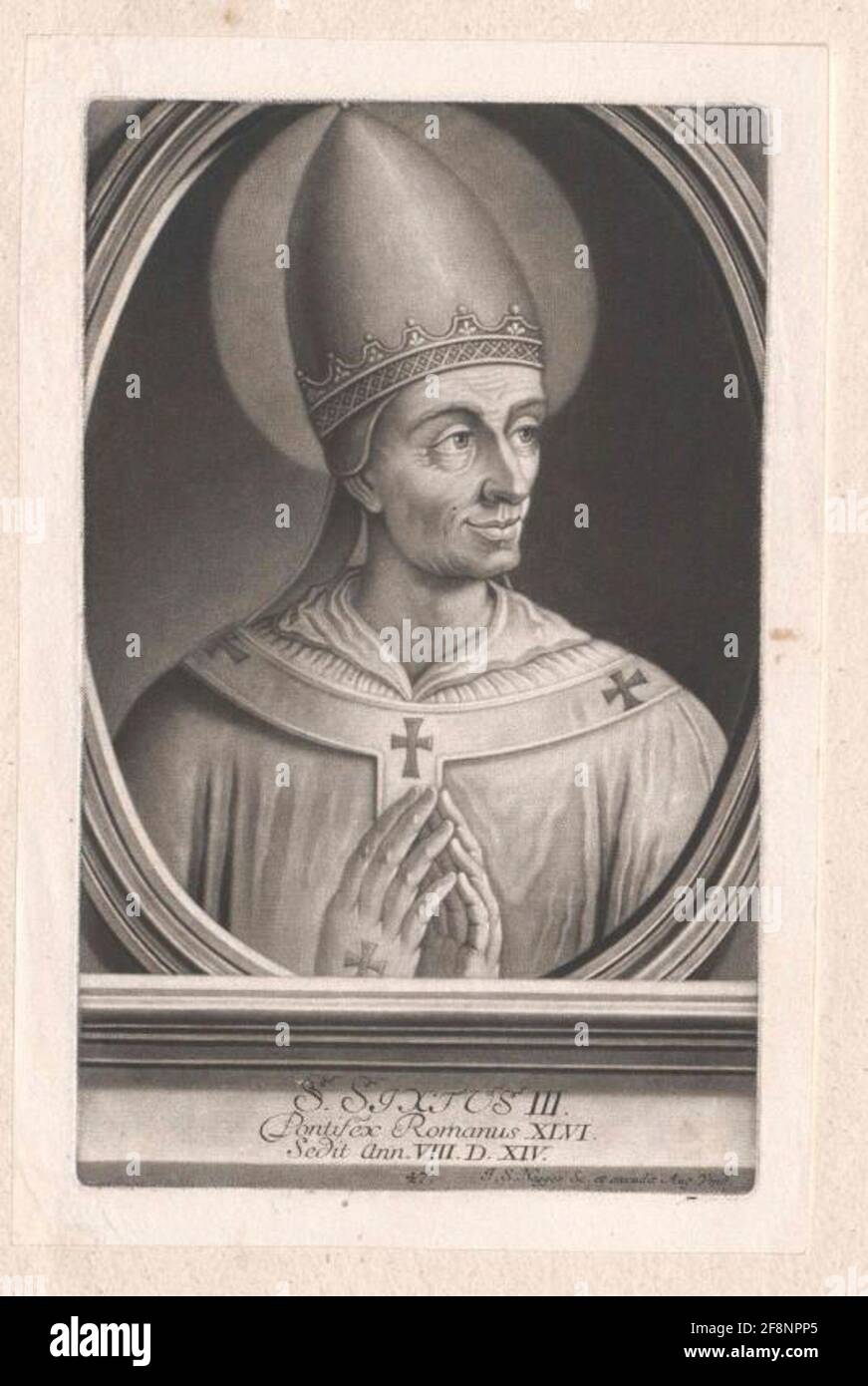 Sisto III, papà . Foto Stock