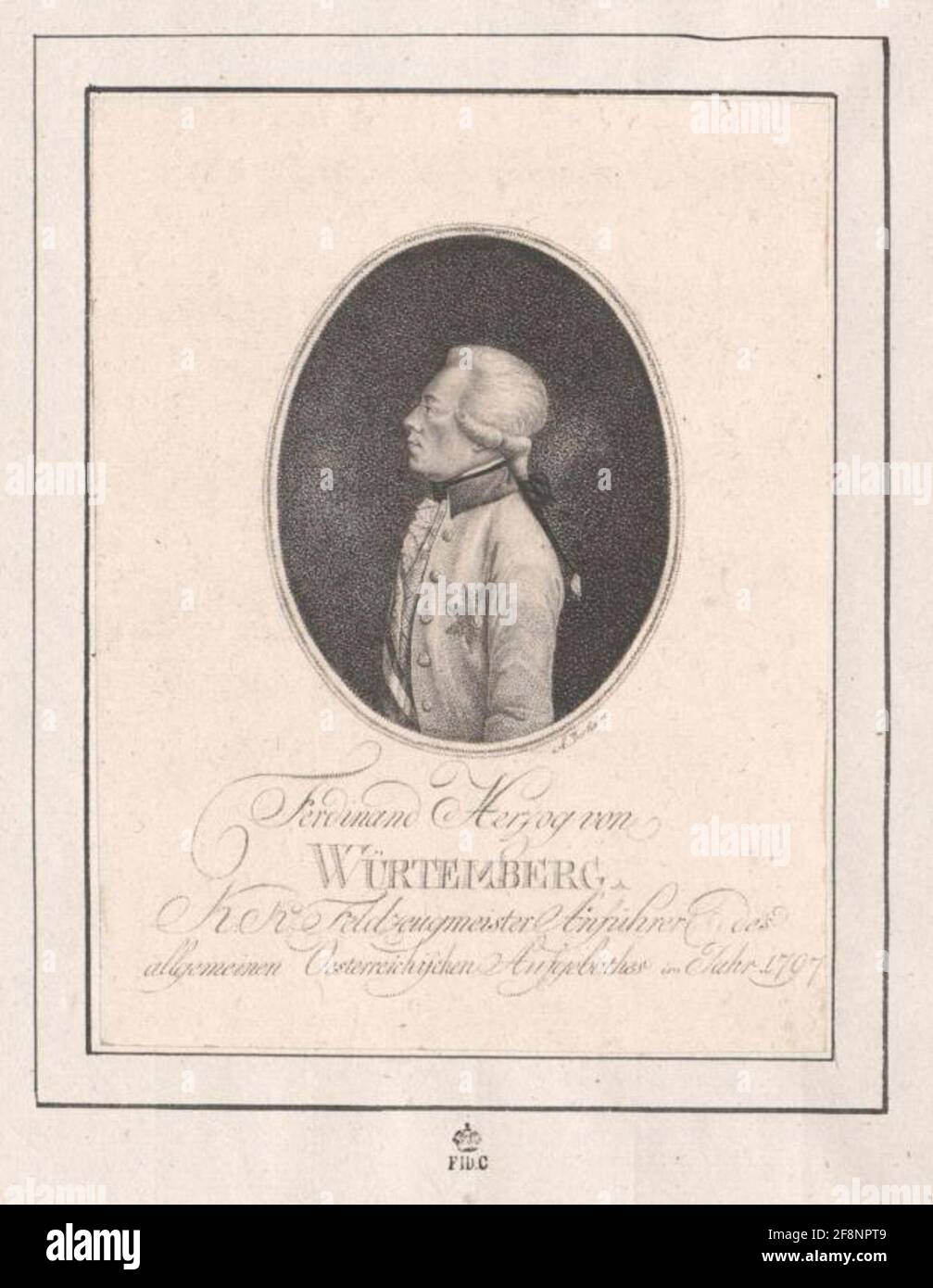 Ferdinando, Duca di Württemberg. Foto Stock