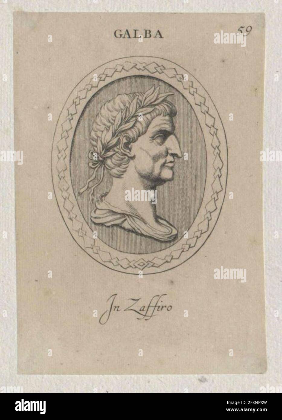 Galba, imperatore romano. Foto Stock