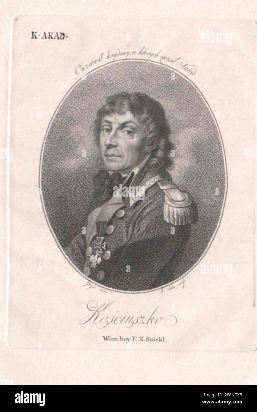 Kosciusko, Tadeusz Editore: Stöckl, Franz Xaver (1756) relatore: Graff, Anton (1736) Eraser: John, Friedrich Sport: Vienna Foto Stock