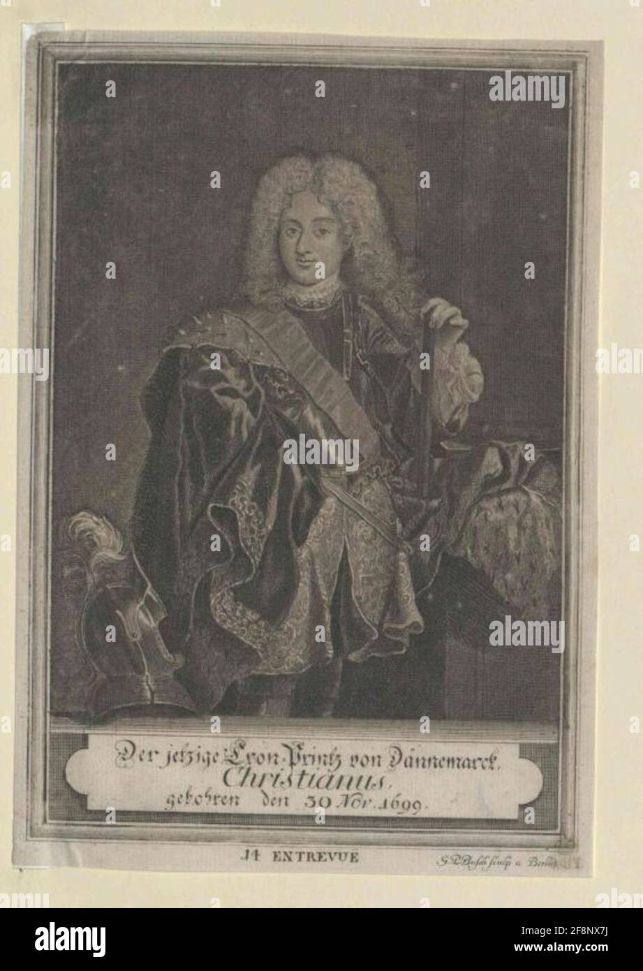 Christian VI., Re di Danimarca. Foto Stock