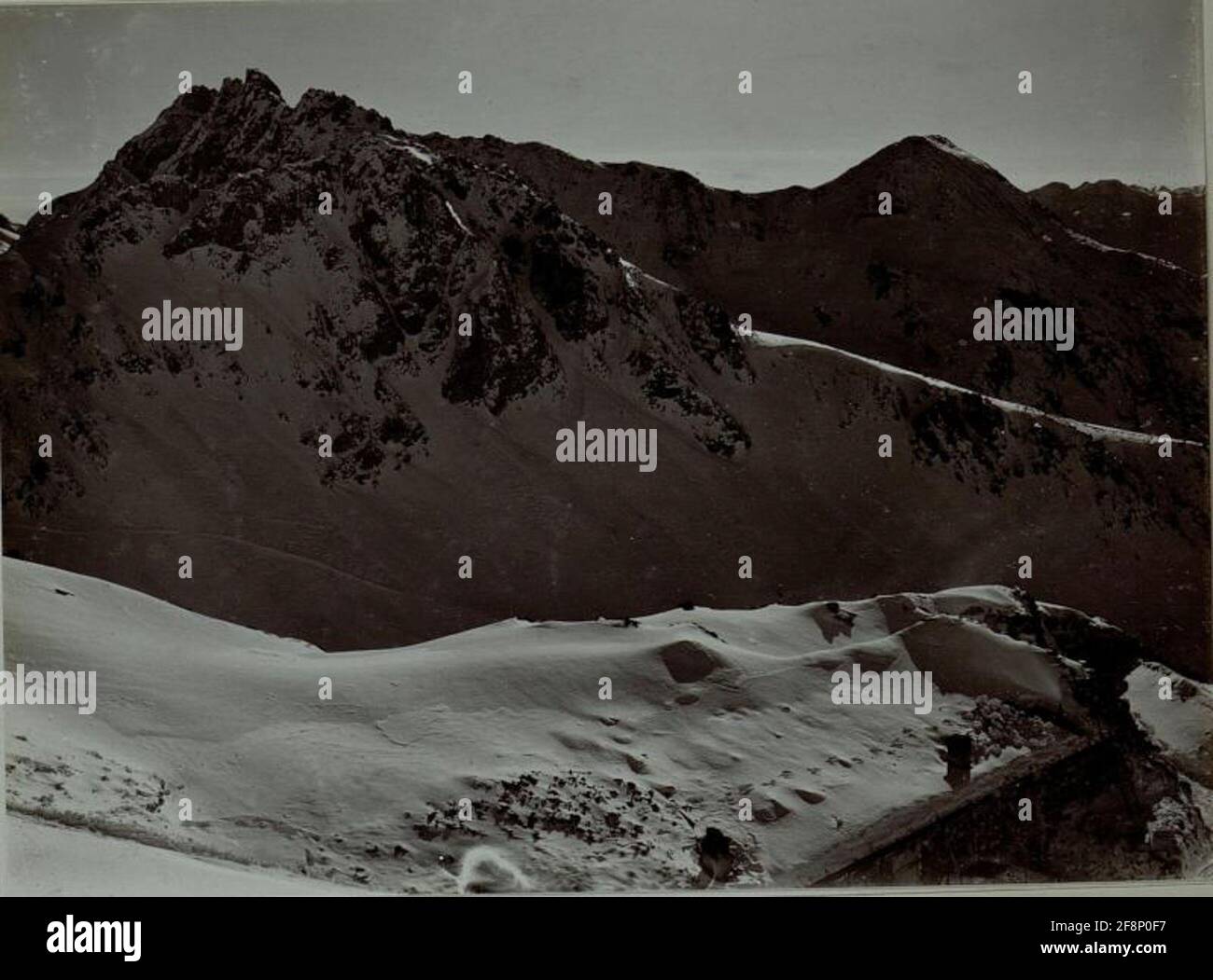 Val piana Massio in prima linea di una guardia di campo, presa dal via Ziolera Val piana il 15 dicembre 1915. Foto Stock