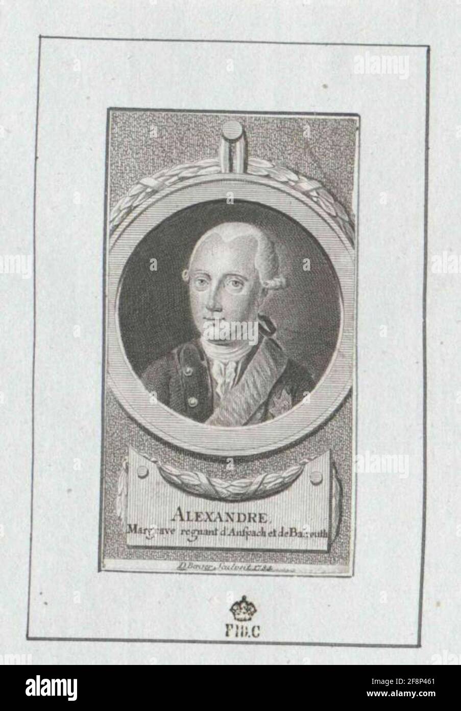 Christian Friedrich Karl Alexander, Markgravio von Brandenburg-Ansbach Eraser: Berger, Daniel (1744) Foto Stock