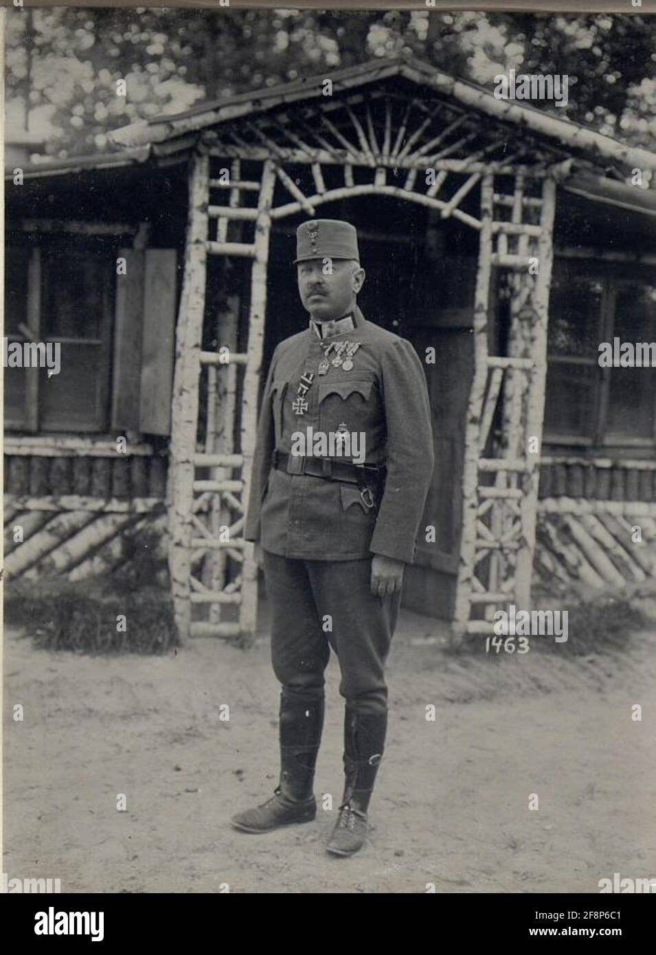 Ritratti di ufficiali e soldati alla showplatz della guerra russa. Foto Stock