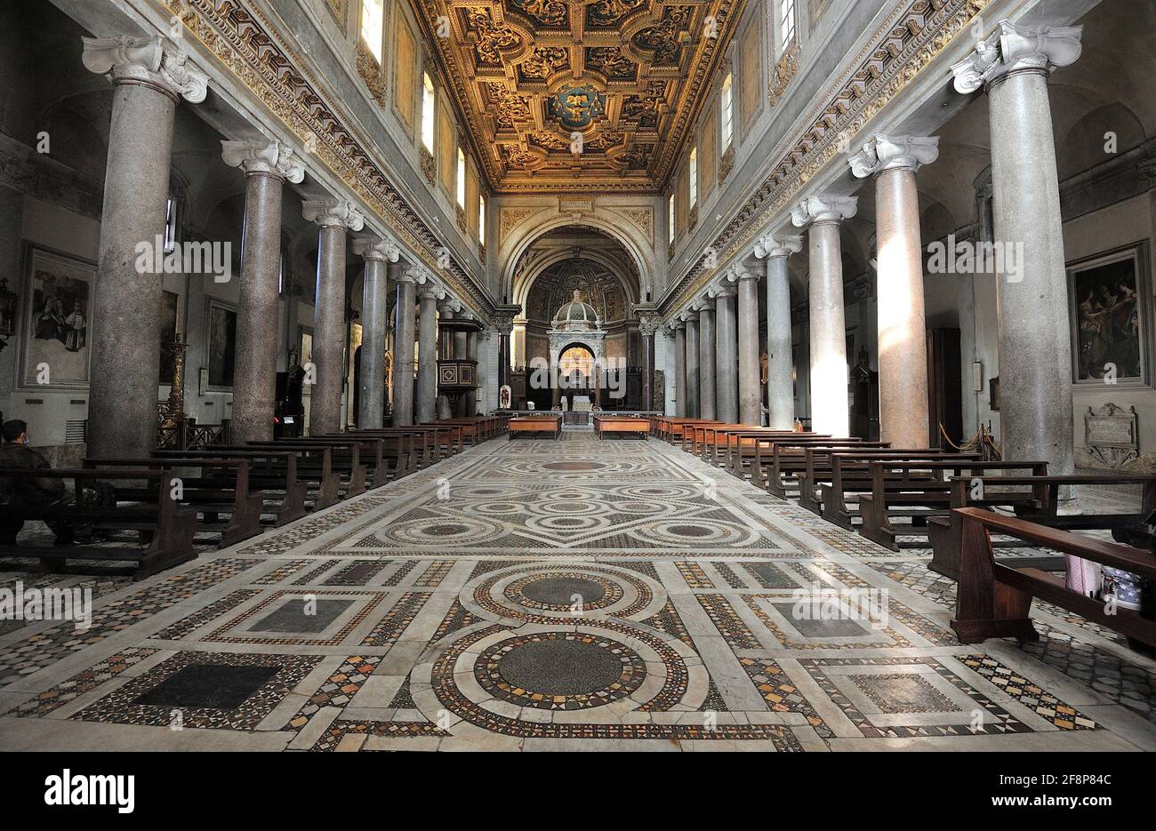 Italia, Roma, Trastevere, chiesa di San Crisogono Foto Stock