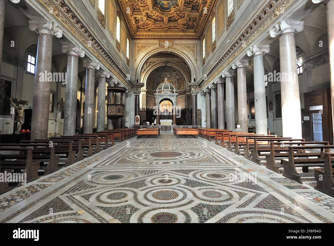 Italia, Roma, Trastevere, chiesa di San Crisogono Foto Stock