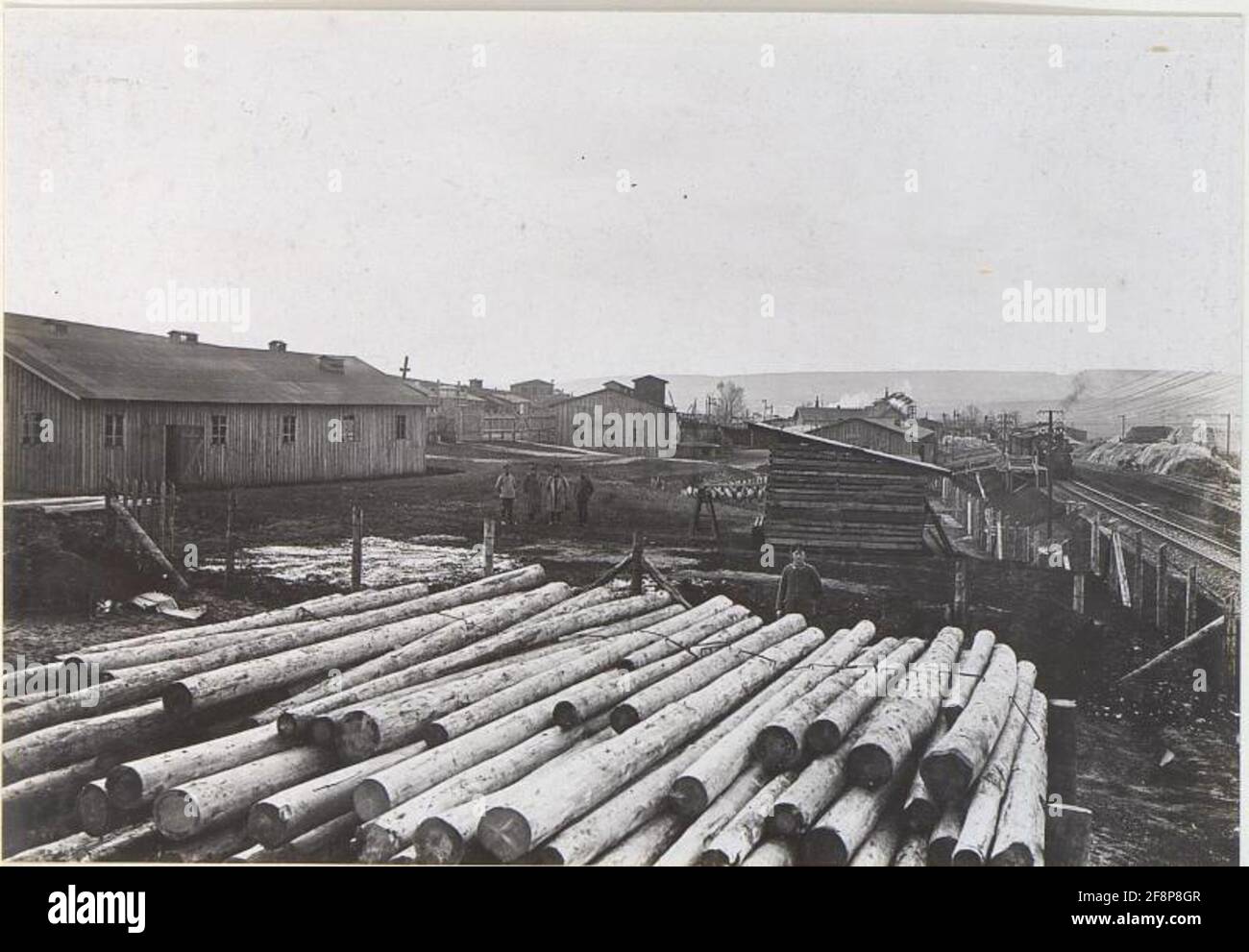 Macello presso la stazione Potutorymit lampada da carico. Foto Stock