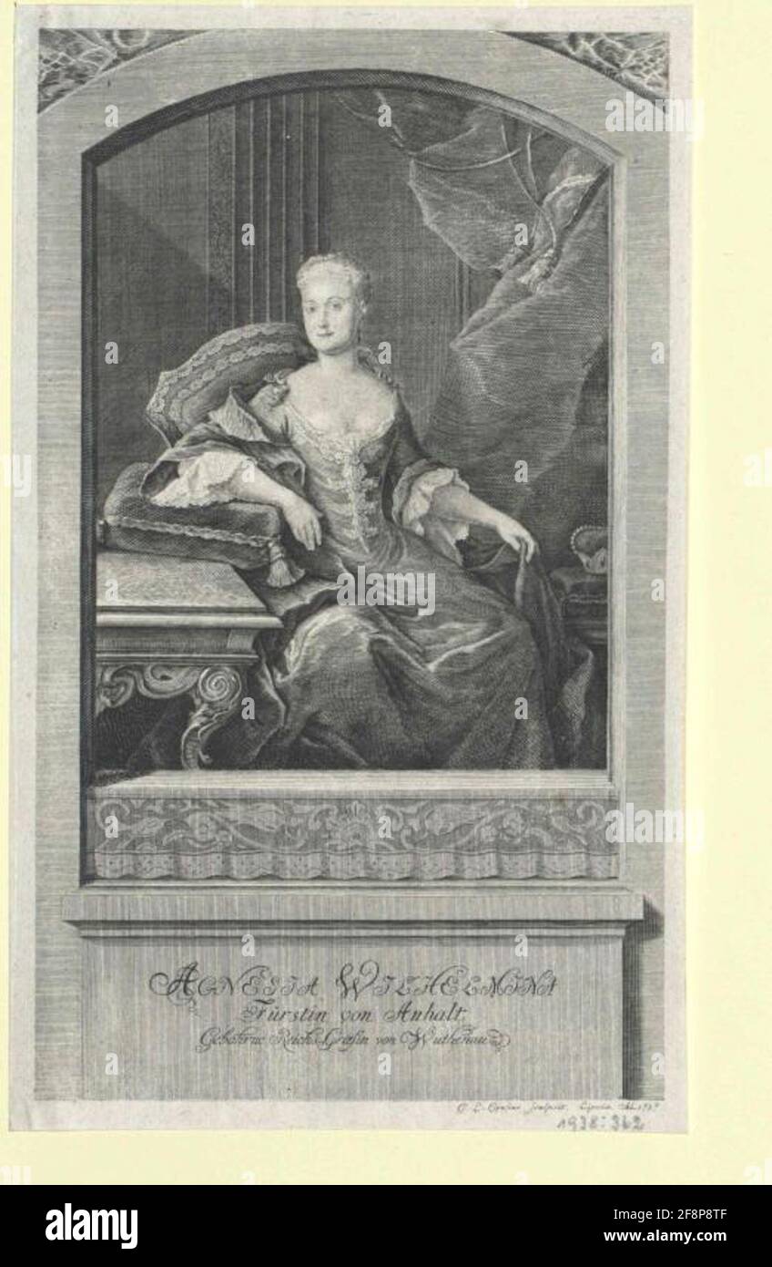 Wuthenau, Agnes Wilhelmine Contessa di Warmsdorf. Foto Stock