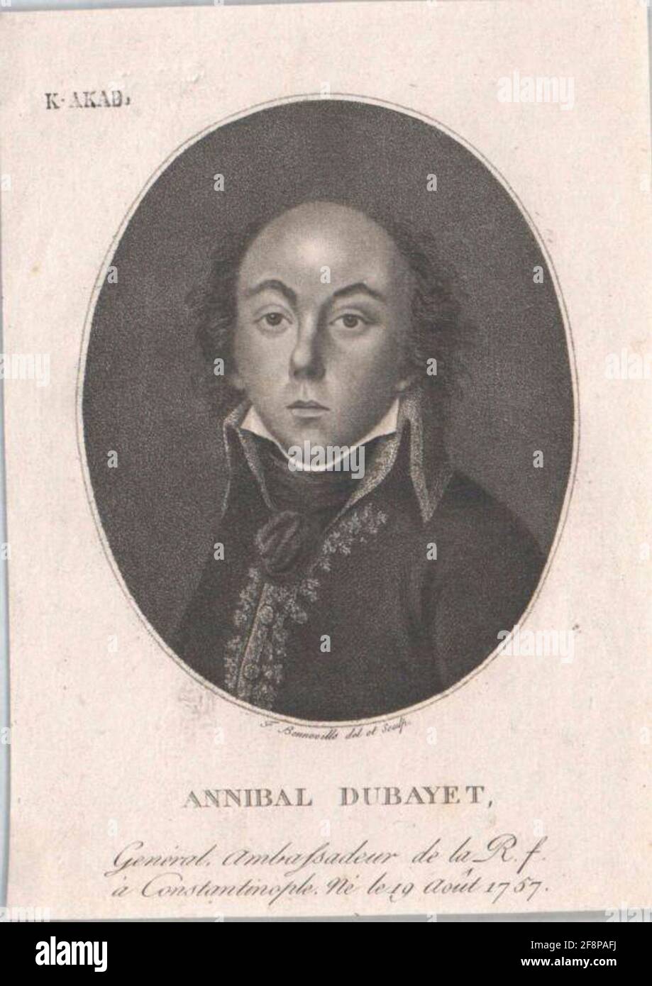 Aubert-Dubayet, Jean Baptiste Annibal Stecher: Schmidt, Heinrich (1780) Stecher: Darnstedt, Johann Adolph Foto Stock