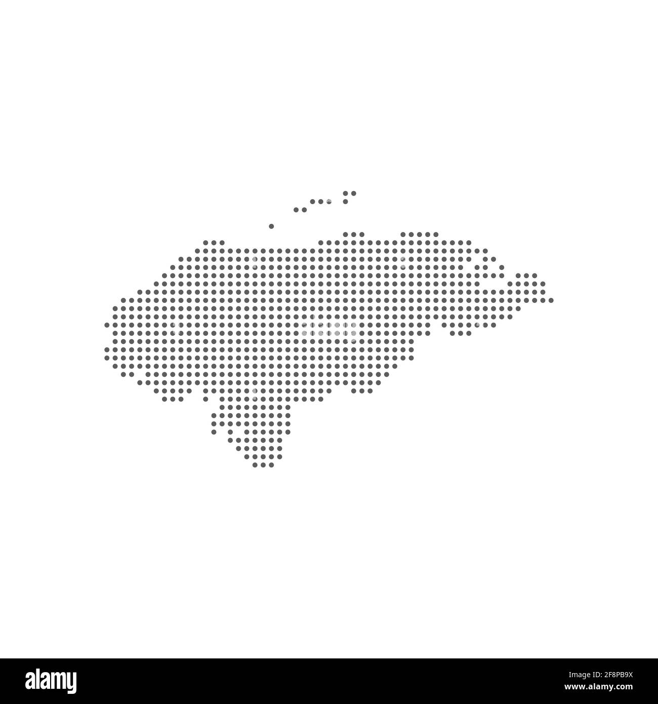 Punto pixel astratto vettoriale della mappa Honduras. Vettore Illustrazione Vettoriale