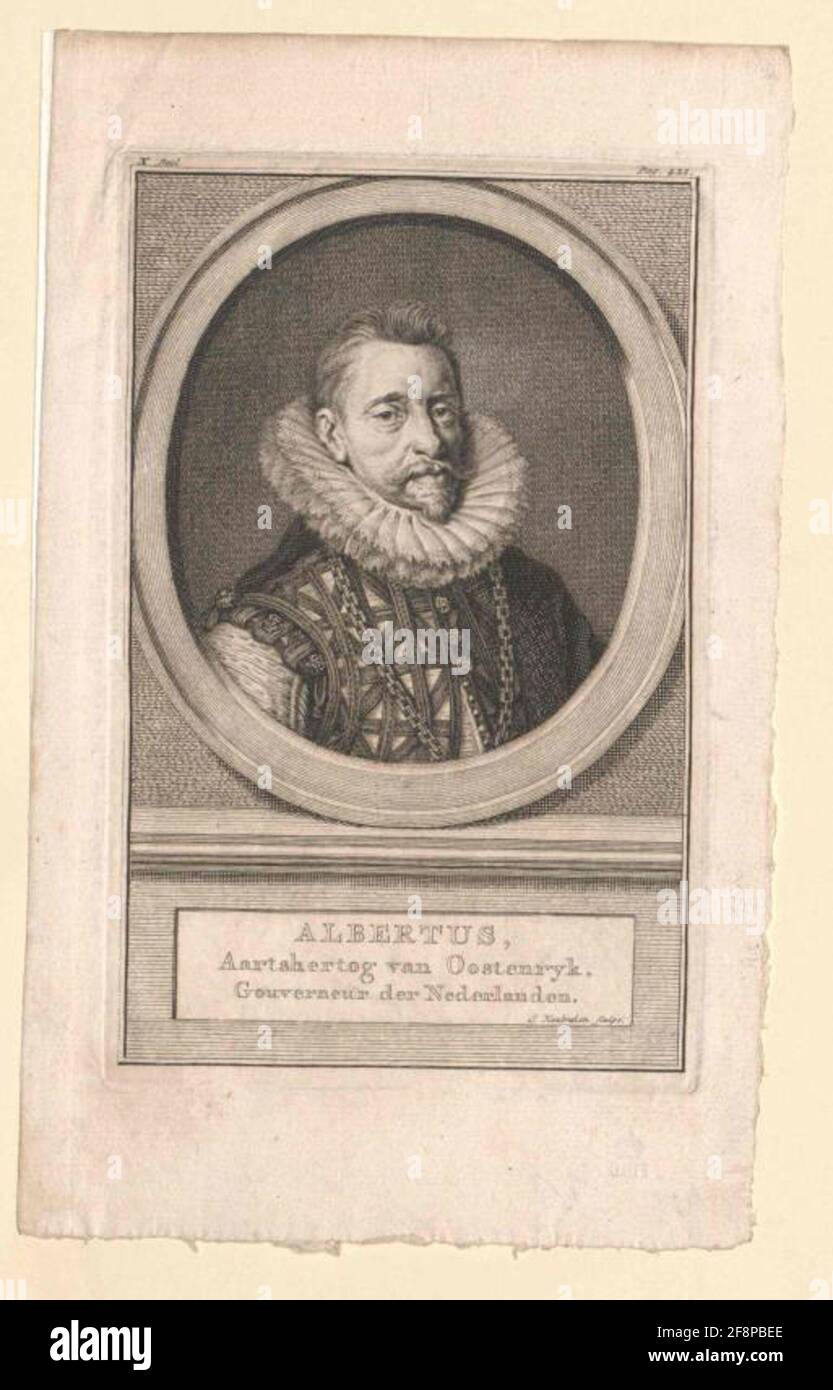 Albrecht VII Il religioso, Arciduca d'Austria Stecher: Houbraken, Jacobus Foto Stock Albrecht VII Il religioso, Arciduca d'Austria Stecher: Houbraken, Jacobus Foto Stock