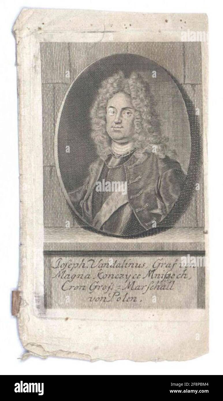 Mniszech, Graf von Konczyce, Józef Wandalin. Foto Stock