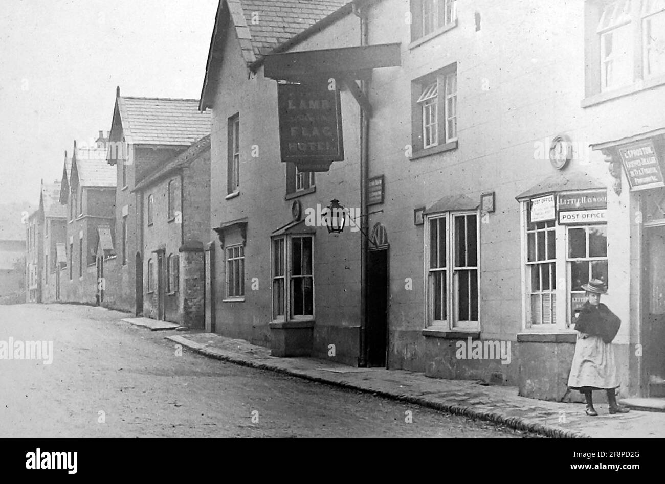 Hotel e ufficio postale, Little Haywood, primi del 1900 Foto Stock