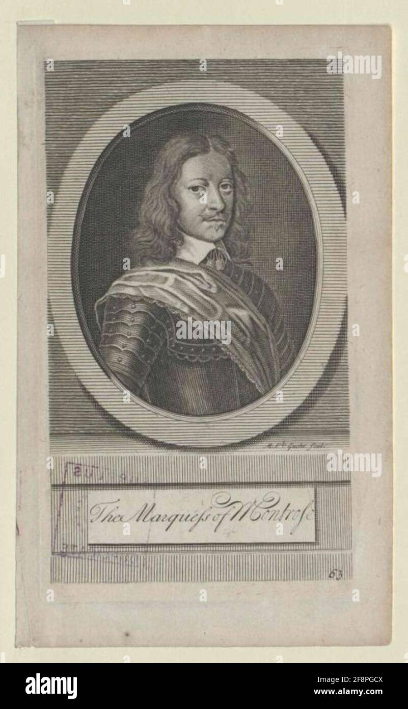 Graham, 1. Marchese di Montrose, James Stecher: Gucht, Michael van Deraldation: 1675/1725 Foto Stock