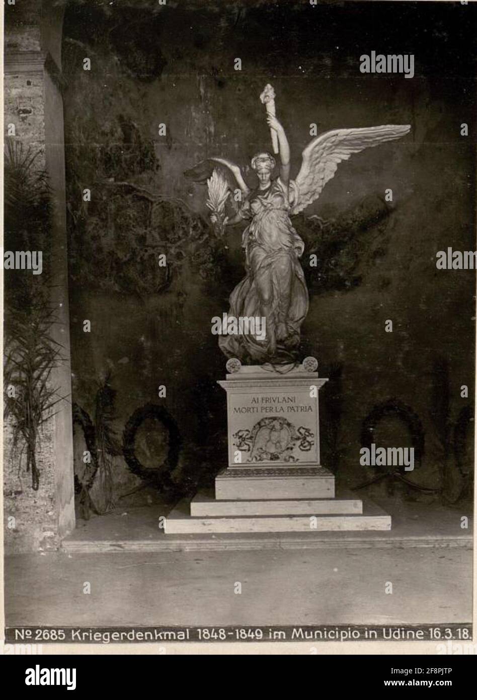 Guerriero 1848-1849 a Municipio in Udine 16.3.18. In parte si tratta di registrazioni che non possono essere assegnate direttamente all'IsonzoFront, ma per l'ammissione dalle zone venete conquistate Foto Stock