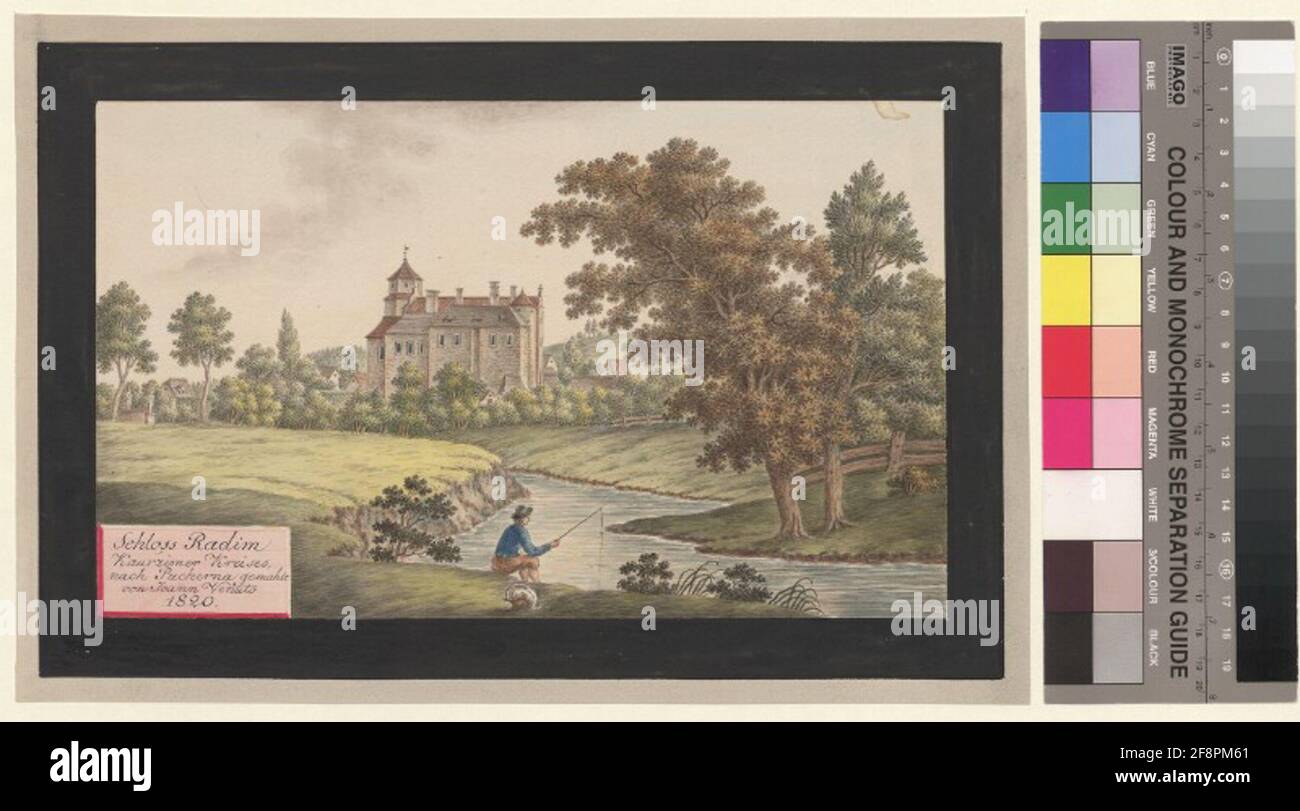 Castello Radim, cerchio di kauzzimer, dopo Pucherna incuriosito da Joann venuto 1820. Foto Stock