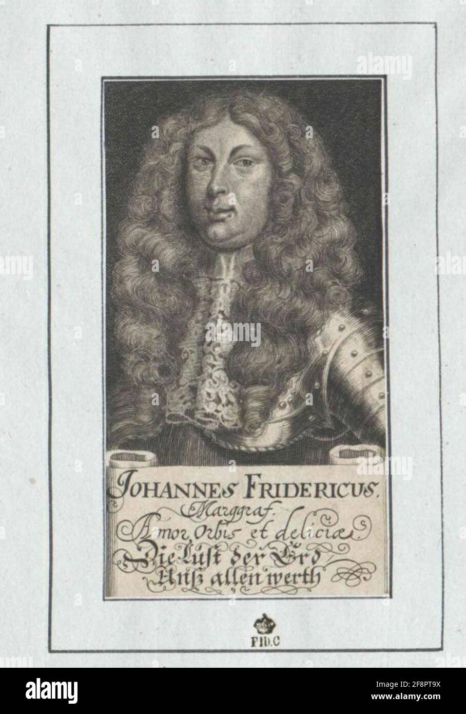 Johann Friedrich, Markgravio di Brandeburgo-Ansbach. Foto Stock