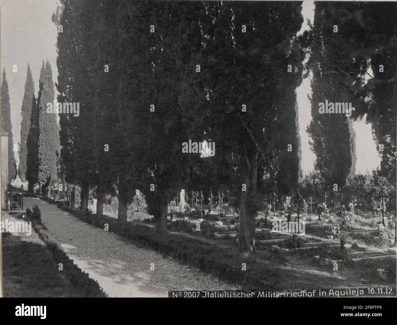 Cimitero militare italiano di Aquileja 16.11.17. . Foto Stock