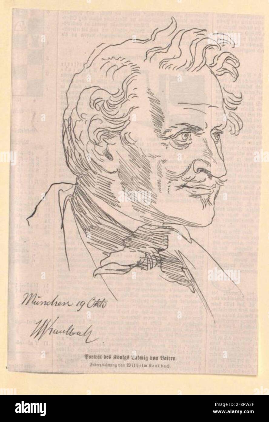 Ludovico i, re di Baviera. Foto Stock