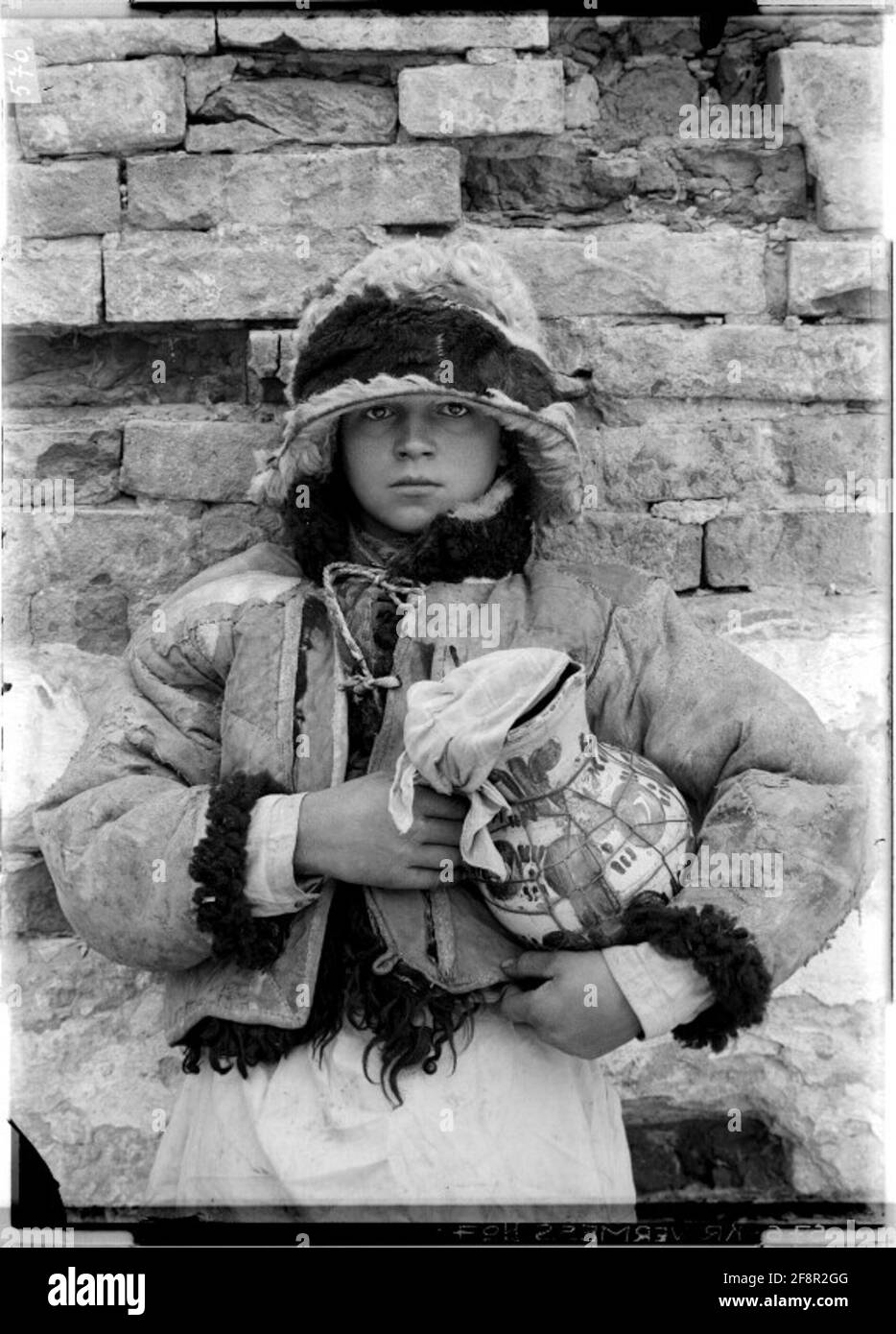 Ragazzo contadino ruteniano a Kuty Galicia, al confine con la Bukovina; fotografo: Kriegsversmessung 7. Foto Stock