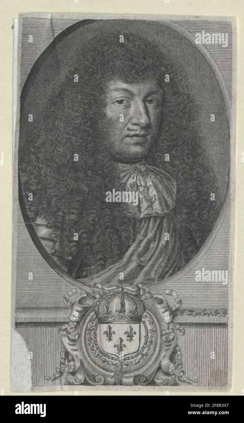 Ludovico XIV., Re di Francia Stampa di Anthony Van Zylvelt Foto Stock