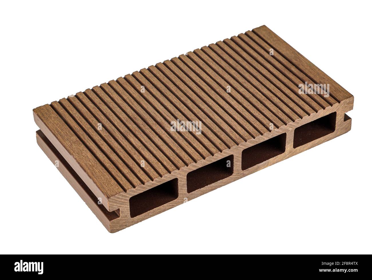 Pezzo di materiale wpc - ideale per pavimenti e terrazze di terrazze Foto Stock