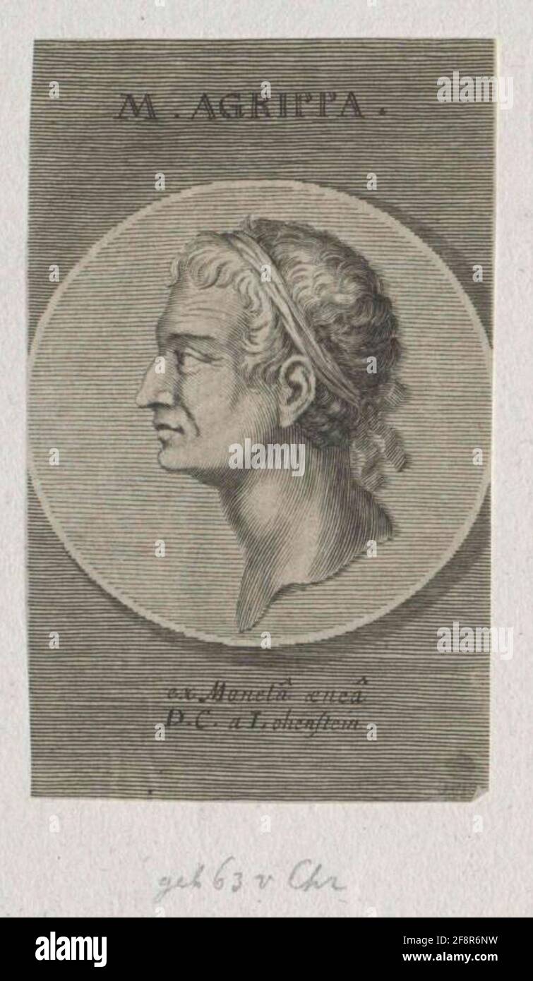 Agrippa, Marcus Vipsanius Editore: Fellgibel, Esaias (Widow u. Eredi) tipo di pubblicazione: Wroclaw Foto Stock