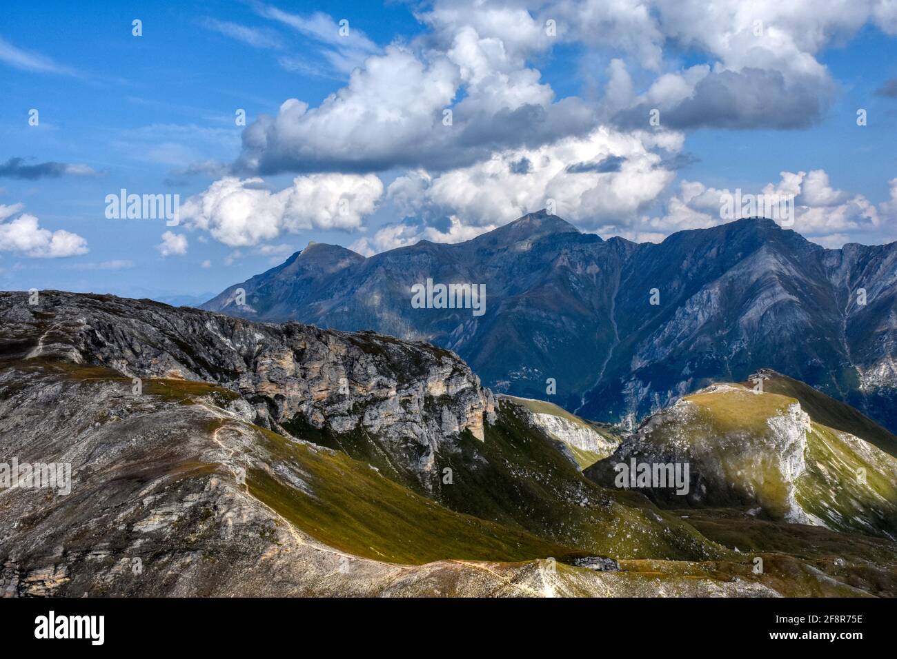 Großglockner, Hohe Tauern, Nationalpark, Alpen, Alpenhauptkamm, Hochgebirge, Edelweißspitze, Aussicht, Großer Bärenkopf, Glockner, Bärenkopf, Fernsich Foto Stock