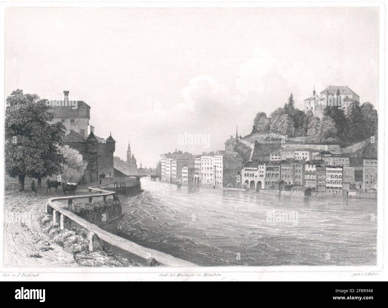 Suburb Stein a Salisburgo. Il sobborgo Stein di Salzbourg. Faubourg Stein à Salzbourg. Foto Stock