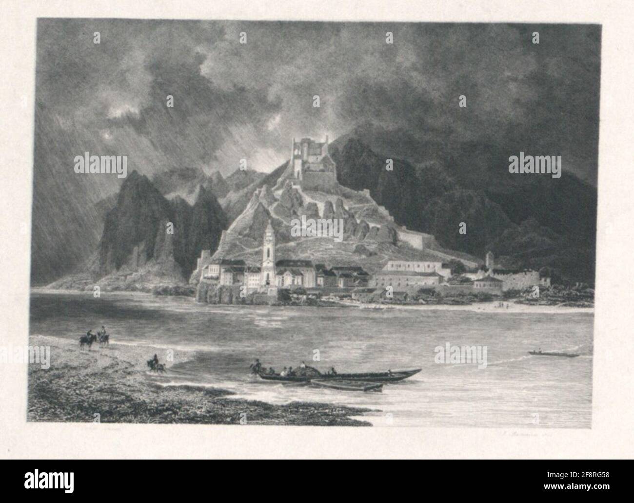 [Dürnstein dalla pagina di Donause]. Foto Stock