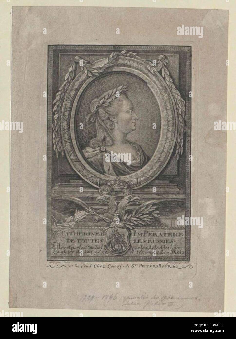 Katharina II, imperatrice della Russia. Foto Stock