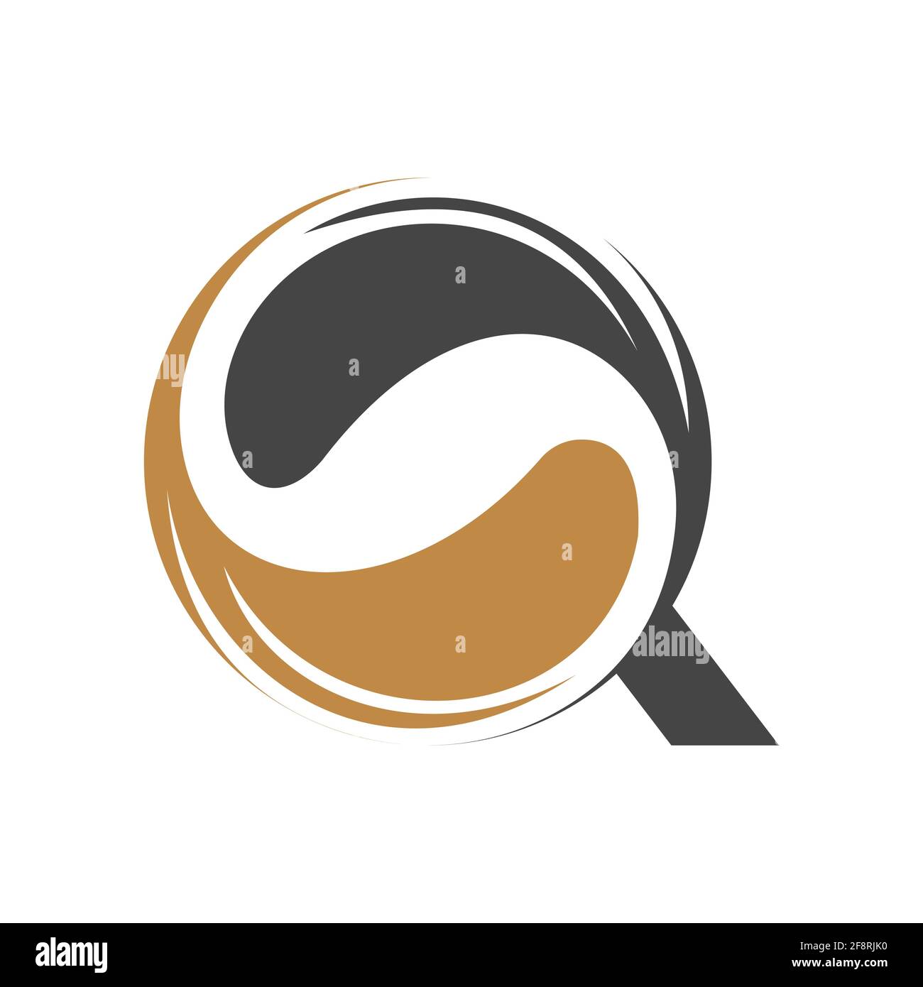 Modello vettoriale del logo qs iniziale. Design con logo SQ. Modello vettore qs semplice. Illustrazione Vettoriale