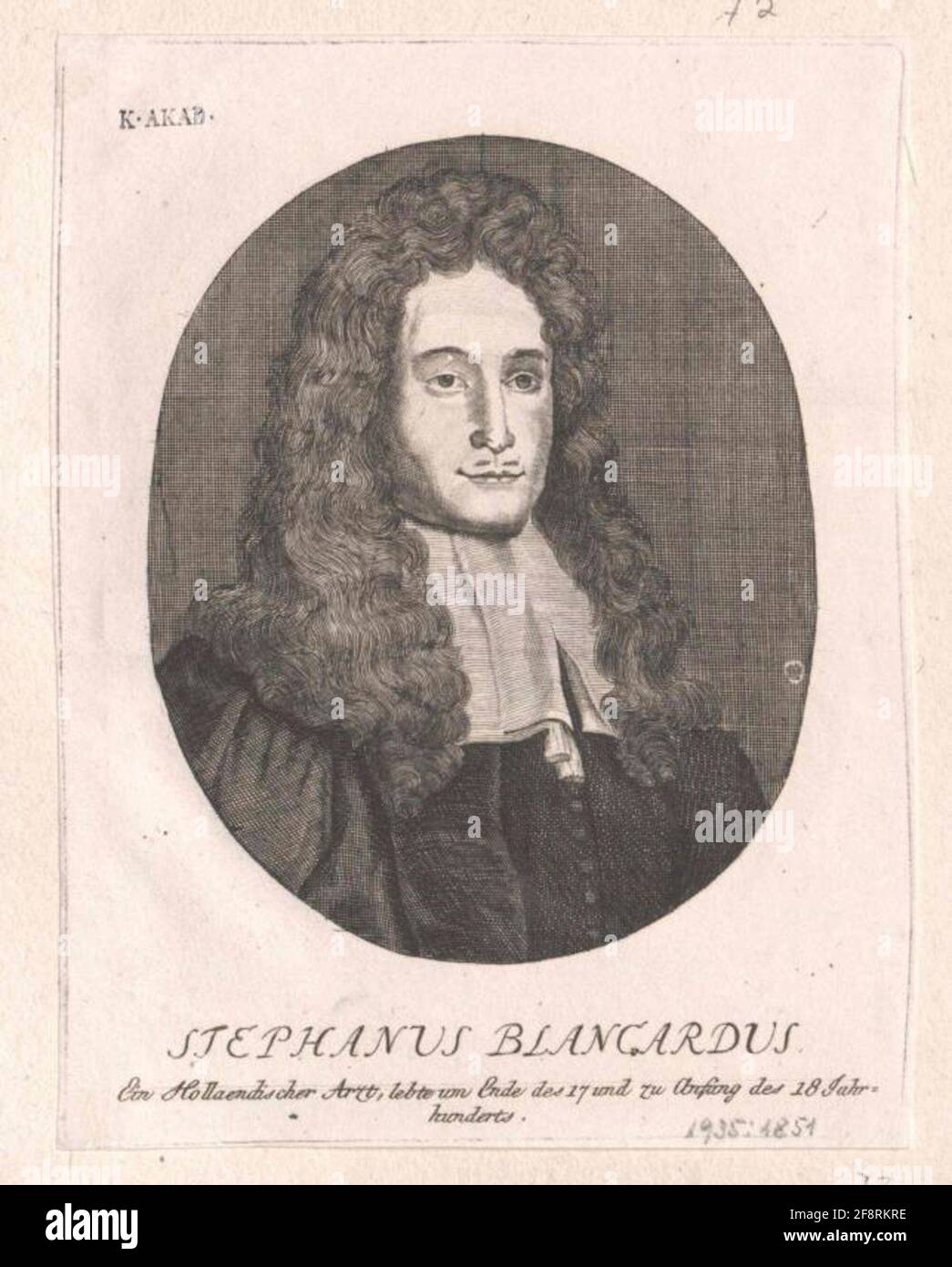 Blankaart, Steven Unknown artista datazione: 1751/1800 Foto Stock